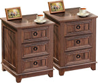 Joaxswe Farmhouse Nightstand Set of 2, 18 Inch End Table by Joaxswe