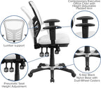 Flash Furniture Nicholas Mid-Back Swivel Office and Gaming Chair, Ergonomic - Image 4