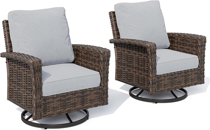HERA'S HOUSE High Back Outdoor Swivel Chairs - Image 8