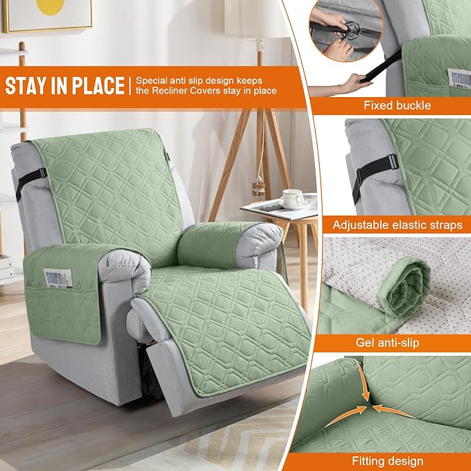 VANSOFY 100% Waterproof Recliner Chair Covers, Recliner Cover Non-Slip Dog - Image 2
