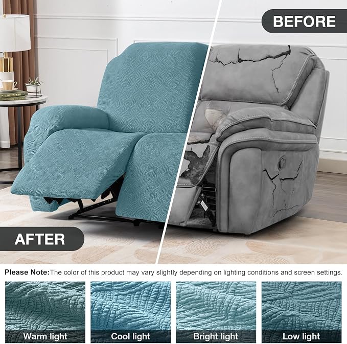 Timeles Recliner Covers Extra Wide Recliner Loveseat Covers Oversized Reclining - Image 4