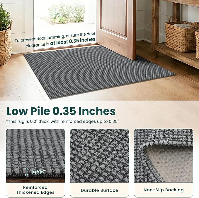 KOZYFLY Washable 3x4 Entry Area Rug, Braided Throw Rugs - Image 4