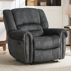 CANMOV Manual Recliner Chair, Classic and Traditional Fabric Recliner Chair by CANMOV