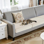 Hokway Velvet Couch Cushion Covers Water Resistant Seat Covers Stretch Sofa - Image 2