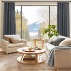 Dark Grey Curtains 84 Inch Length 2 Panels Set - Image 6