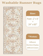 SERISSA 2x5 Washable Non Slip Boho Runner Rug - Image 6