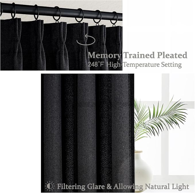 Black Viral Sheer Curtains 84 Inches Long - Image 4