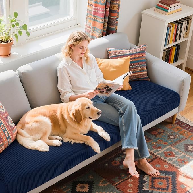 Hokway Couch Cushion Covers Stretch Cushion Covers Sofa Seat Cushion Slipcover - Image 6