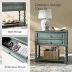 HULALA HOME Farmhouse Storage End Table Set of 2 - Image 4