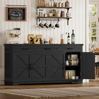 usikey Buffet Cabinet, 61” Large Sideboard Buffet Storage Cabinet - Image 4