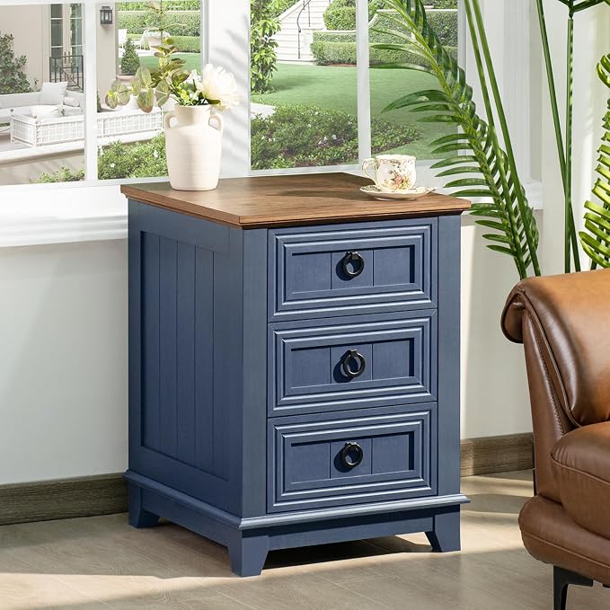 Joaxswe Night Stand Set of 2, Farmhouse 18" End Table - Image 9
