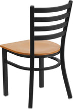 Flash Furniture HERCULES Series Black Ladder Back Metal Restaurant Chair - Image 5