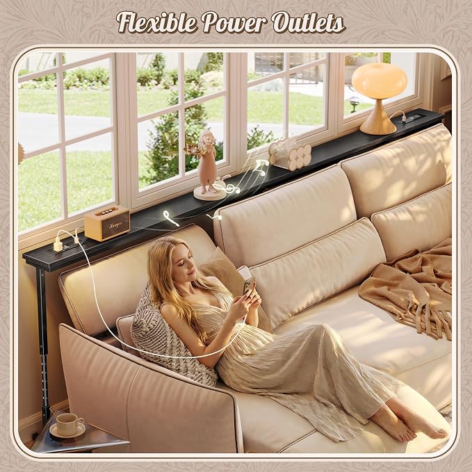 Huuger 102.4 Inch Behind Couch Table - Image 6