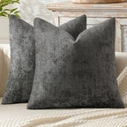 MIULEE Decorative Couch Throw Pillow Covers 18x18 Inch Dark Gray 2 Pack | by MIULEE