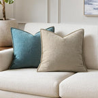 MIULEE Decorative Couch Throw Pillow Covers 18x18 Inch Light Taupe 2 Pack | - Image 4