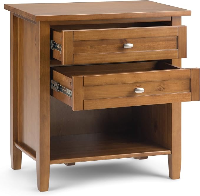 SIMPLIHOME Warm Shaker Solid Wood 24 inch Wide Transitional-Style Bedside - Image 3