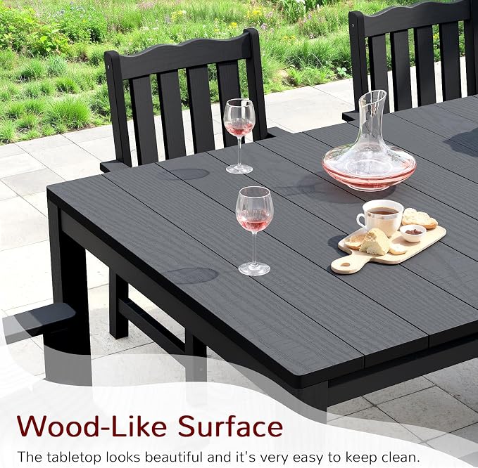 Stoog 7 Pieces Patio Dining Sets, All-Weather HIPS & Aluminum Outdoor Dining - Image 6