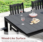 Stoog 7 Pieces Patio Dining Sets, All-Weather HIPS & Aluminum Outdoor Dining - Image 6