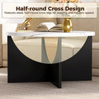 LIKIMIO Nesting Coffee Tables Set of 2, 31.5" Round Side Tables - Image 6