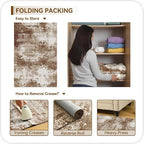 Brown Washable Rug 5x7 Area Rugs - Image 8