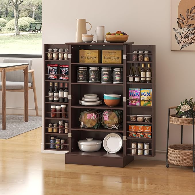 kepptory 47” Pantry Cabinet, Kitchen Pantry Storage Cabinet - Image 3