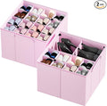 SpaceAid Shoe Organizer for Closet, 2 Pack Foldable Shoe Storage Containers by SpaceAid