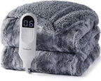Bedsure Faux Fur Heated Blanket Throw Blanket, Fast Heating Electric Blanket - Image 9