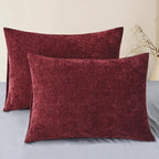 CaliTime Decorative Standard Throw Pillow Covers 26 X 20 Inches Burgundy | Pack by CaliTime