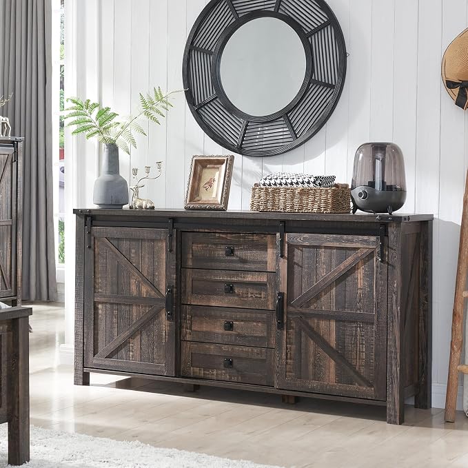 T4TREAM Farmhouse Sideboard Buffet Cabinet - Image 3
