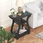 FROMJBEST End Table with Charging Station, Side Table with USB Ports and Outlets - Image 4