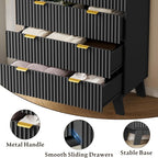 BORNOON 46" Tall Dresser for Bedroom, 6-Drawer Fluted Chest of Drawers - Image 5