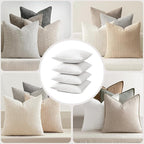 MIULEE 20x20 Pillow Inserts, Double-Layer Down-Proof Cotton Cover, Decorative - Image 4