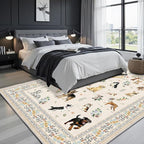 Beige Area Rug 8x10 for Living Room Bedroom | Stain Resistant; Soft; Non - Image 6