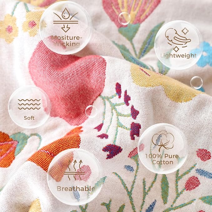 LUTBM Boho Throw Blanket for Bed Cotton Summer Blankets Twin Size for Bedroom - Image 7