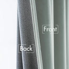 MIULEE Velvet Curtains 52x96 inches 2 Panels Misty Blue Blackout Curtains | - Image 6