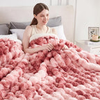 60x80 Inches Ultra-Soft Fuzzy Faux Fur Plush Twin Size Blanket - Image 2
