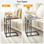 HOOBRO Foldable End Table, C Shaped Side Table - Image 7