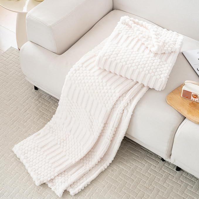 Beige Throw Blanket - Image 6