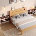 Set of 2 Solid Wood End Table, 2-Tier Side Table - Image 5