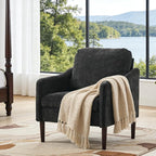 2PCS Mid Century Modern Accent Chair, Chenille Fabric Armchair - Image 4