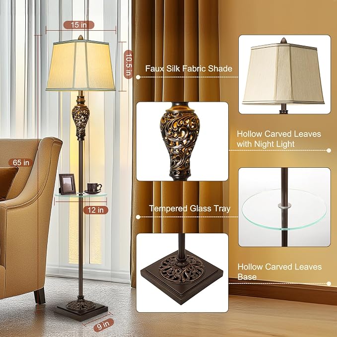 Rustic Floor Lamp for Living Room - Image 2