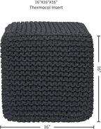 REDEARTH Cube Pouf Foot Stool Ottoman - Image 3