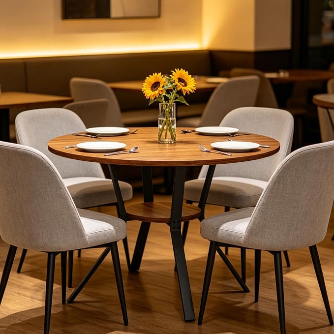 Wildhome Round Dining Table for 2-4, 43 Inch Dining Room Kitchen Table - Image 8