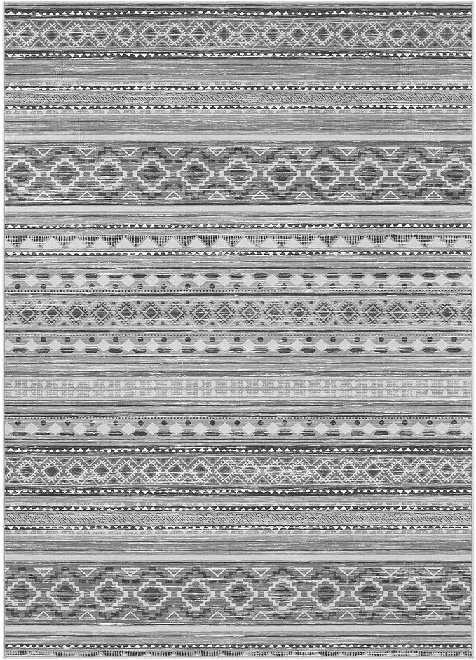 cotiled Boho 9x12 Area Rug for Living Room: Large Moroccan Washable Rug | Stain - Image 10
