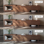 Extendable TV Stand for 65-100 Inches TVs – Walnut Entertainment Console - Image 9