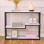 loglus Console Table for Entryway, Faux Marble MDF Sofa Table - Image 3