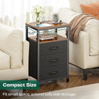 Huuger Nightstands Set of 2, 27.6 Inch End Tables - Image 7