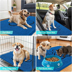 OLANLY Dog Door Mat for Muddy Paws 28x18, Paw Print Design Chenille Mud Mat | - Image 7