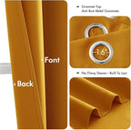 MIULEE Blackout Curtains for Bedroom 2 Panel 40x63 Inch Long Mustard Yellow | - Image 4