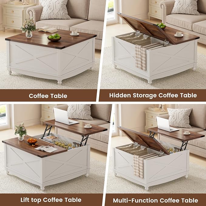 ALLSTAND 31.5" Lift Top Coffee Table - Image 6
